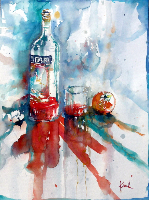 aquarell campari